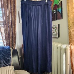 AGB Womens Sz 1X GUC Blue Bohemian Pants with Built in Liner